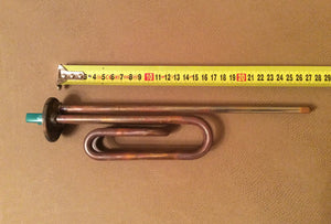 Heating element bent copper 2000W / Ø48mm flange (without space for the anode), for boilers Round, Atlantic Thermowatt, Italy