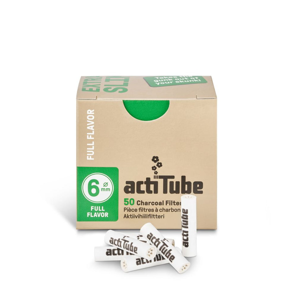ActiTube Extra Slim Full Flavor 6 mm uhlíkové filtry, balení 50 ks