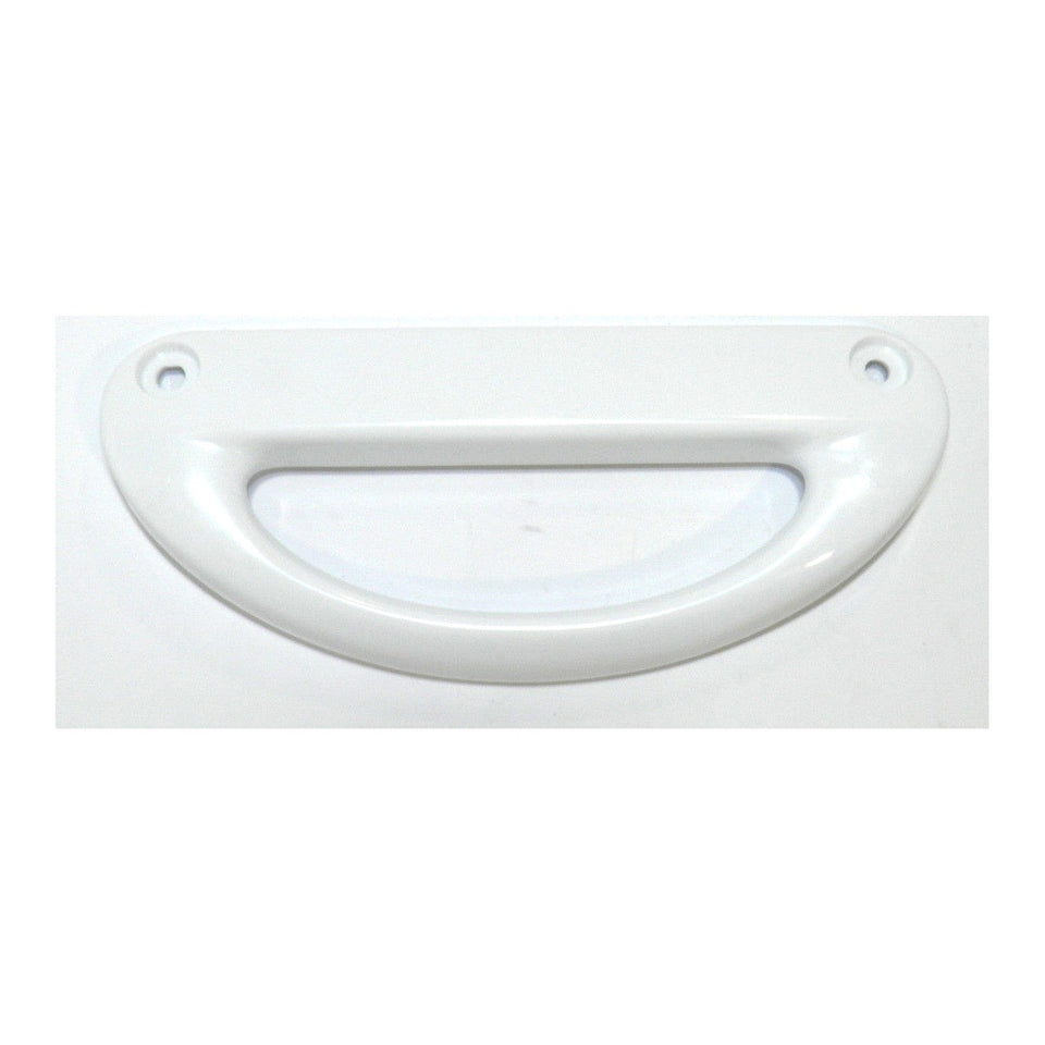 White Snaige wide refrigerator door handle D253.111, front view