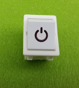 On / Off button POWER single model S12411 / 16A / 250V (with LED) WHITE SETEL, Turkey