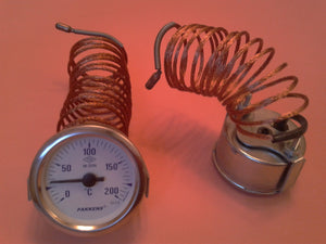 Thermometer capillary PAKKENS Ø60mm from 0 to 200 ° C, Capillary length 2m Turkey