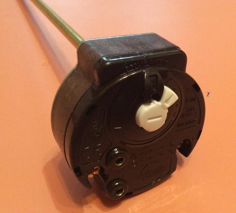 Thermostat mechanical RTS 3 / 20A / 250V with thermal protection (for electric heaters) / L = 270mm Thermowatt, Italy