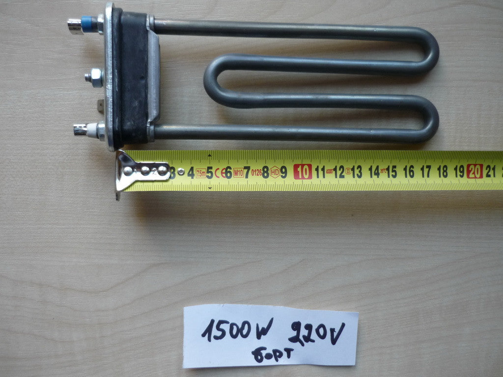 Teng, Ten, Heating element for washing machine 1500 W / L = 182mm (without sensor space) Thermowatt, Italy