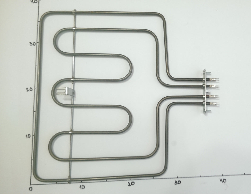 Heating element 2500w (700w + 1800w) for electric oven 