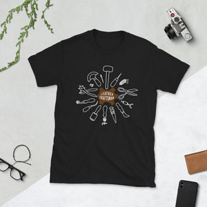 T-Shirt Craftsman, Leather handmade, Short-Sleeve Unisex, Leather Workers, Craft shirt, Leather tools, LEATHER GIFT, Tee