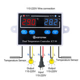 STC-3008 KT99 Dual Digital Temperature Controller Two Relay Output 12V 24V 220V Thermoregulator Thermostat With Heater Cooler