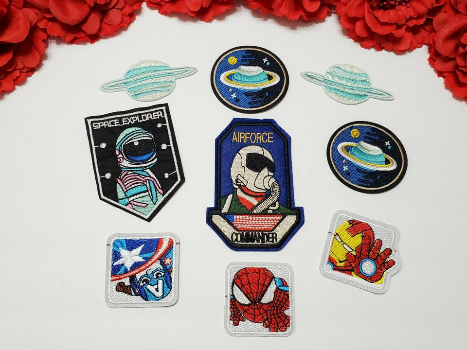  9pc/set. Ufo Patches, Small Space Patches, Iron On Patches For Kids