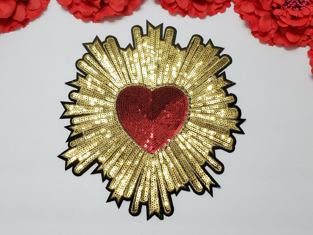  Heart Patch, Fashion Sequin Patch, Iron On Patch
