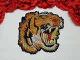 Large Tiger Patch, Fashion Sequin Tiger Head Patch, Iron On Embroidered Patch