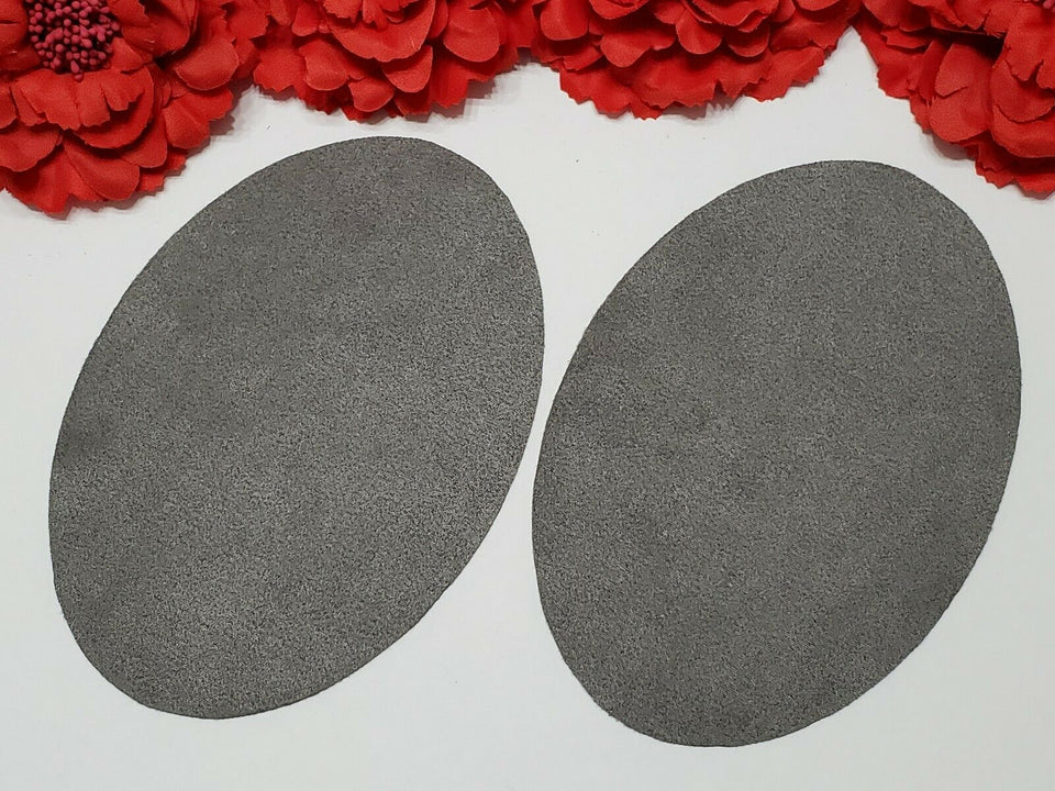  Elbow Patches -- Dark Gray -- Set Of 2 -- Iron On